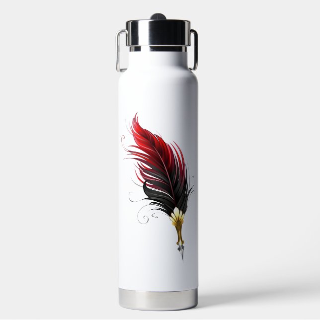 Federnstift mit Goldnippe Trinkflasche (Vorderseite)