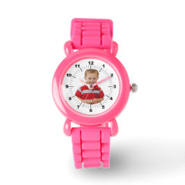 Federwache für Kinder - Custom - Pink Glitzer Armbanduhr