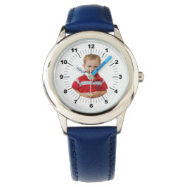 Federwache für Kinder - Personalisiert - blau Armbanduhr
