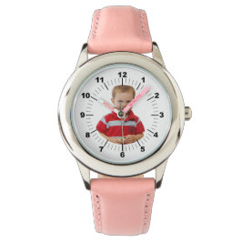 Federwache für Kinder - Personalisiert - rosa Armbanduhr