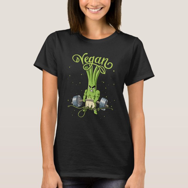 Federzwiebelschwung Vegane Gewichtszunahme T-Shirt (Vorderseite)