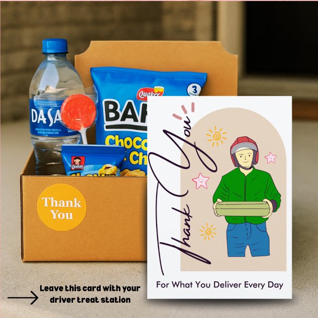 FedEx UPS Amazon Driver Thank You Card Pastel Dankeskarte (Von Creator hochgeladen)