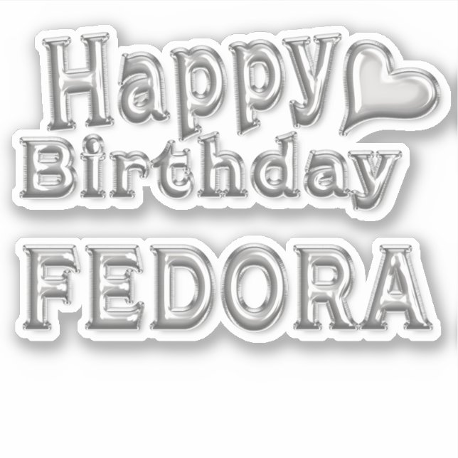 Fedora Happy Birthday Autocollants (Devant)
