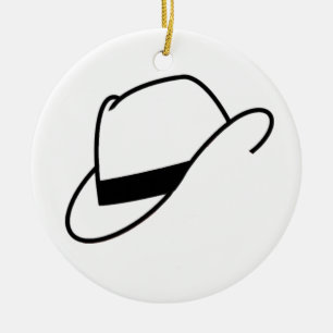 Fedora-Hut-Verzierung Keramikornament