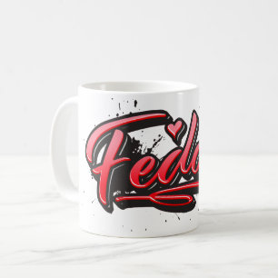 Fedora red Heart Graffiti Tasse Kaffeetasse
