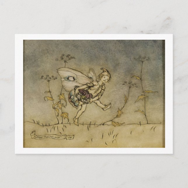 Fee Arthurs Rackham |, Illustration von 'einem Postkarte (Vorderseite)