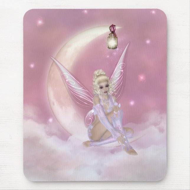 Fee auf dem Mond - Fantasie Mousepad (Vorne)