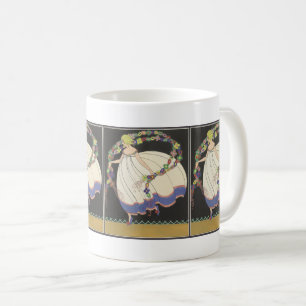 Fee beim Spielen mit Blumen Kaffeetasse