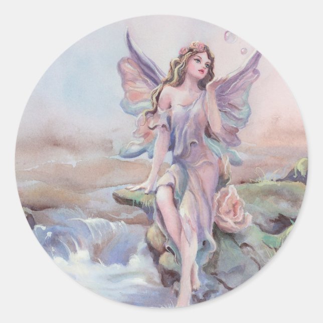 FEE BUBBLES von SHARON SHARPE Runder Aufkleber (Vorderseite)
