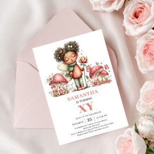 Fée Capricieuse 5ème Anniversaire Invitation Fleur