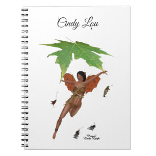 Fée Cute Avec Ailes Brown Carnet Spiral