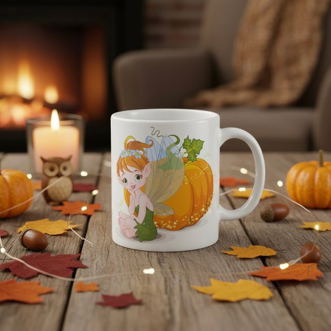 Fée Cute Et Mug De Café Citrouille (Créateur téléchargé)