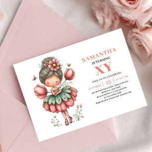 Fée de conte de fées Invitations d'anniversaire ro