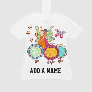 Fée de jardin avec des fleurs