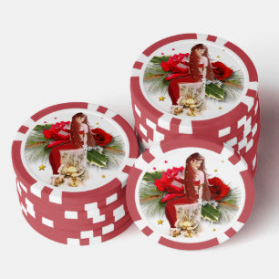Fée de Noël Jetons de poker