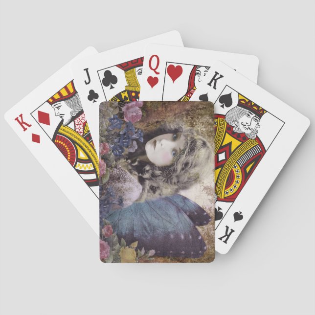 Fee der Blumen Spielkarten (Rückseite)