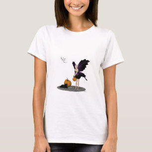 Fée d'Halloween avec T-shirt femme Citrouille