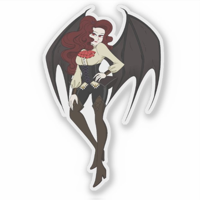 Fée d'Halloween : Sticker de la Reine des Vampires (Devant)