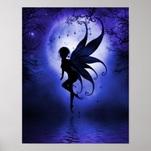 Fée d'indigo affiche 11 x 14