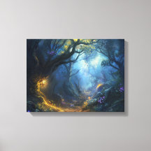 Fee Fantasy Forest Night Scene