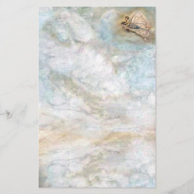 Fee fliegt mit Kinderbriefpapier Arthur Rackham Briefpapier (Vorderseite)