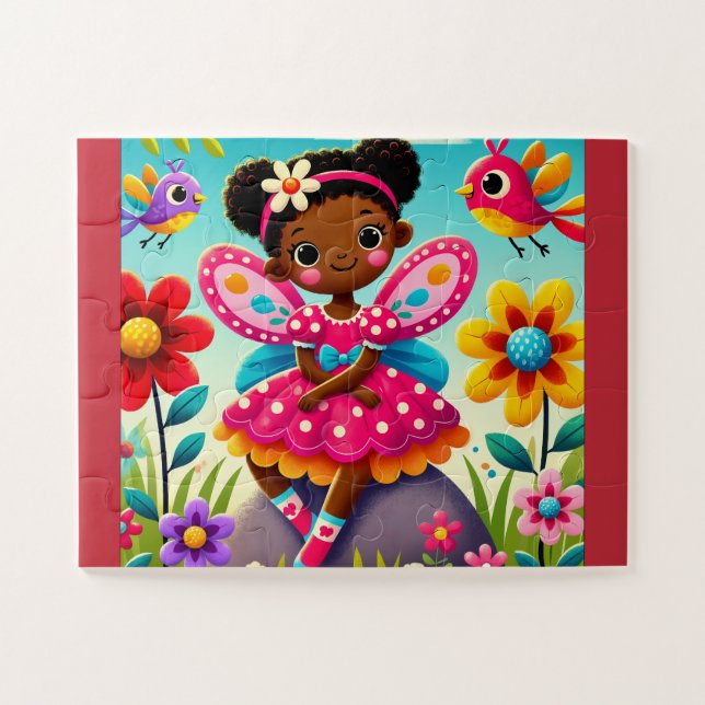 "FÉE HEUREUSE ET OISEAUX" PUZZLE (Horizontal)