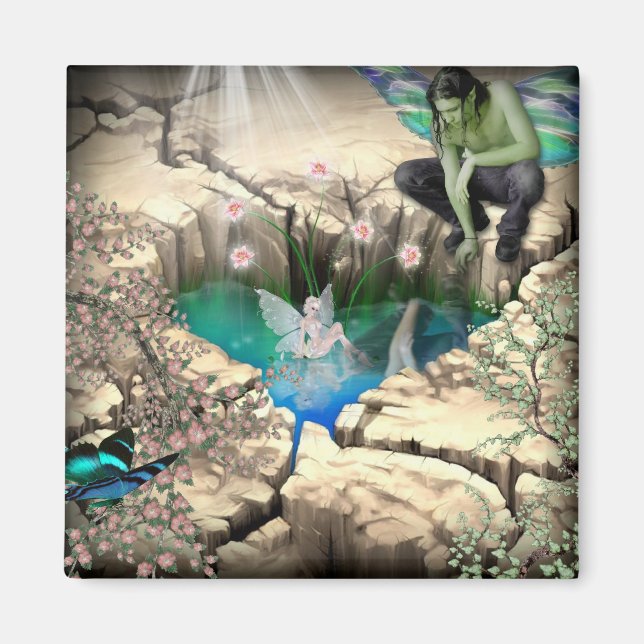 Fee im Elfenteich Magnet (Vorne)