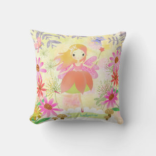 Fee im Garten. Personalisiert.wirbelkissen Kissen