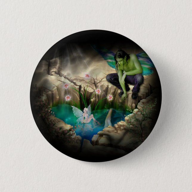 Fee in Elven Pond Vignette Button (Vorderseite)