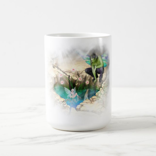 Fee in Elven Pond Vignette Kaffeetasse (Mittel)