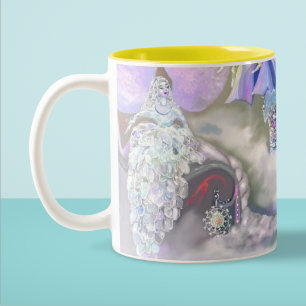 Fee in ihrer kleinen Welt Zweifarbige Tasse