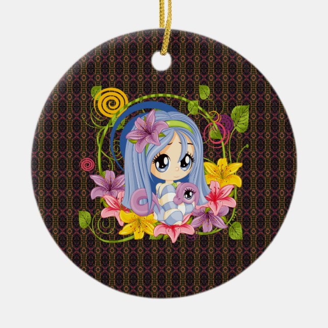 Fee Keramik Ornament (Vorne)