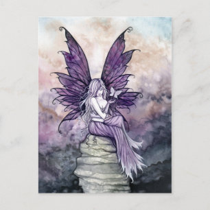 Fée lâchant prise et carte postale papillon
