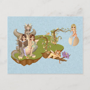 Fee Land Friends Pixel Art Postkarte