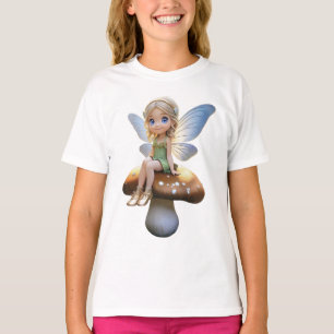 Fée mignonne sur un T-shirt de fille