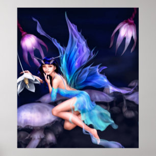 Fee mit Pilzplakat ab 14.95 Uhr Poster