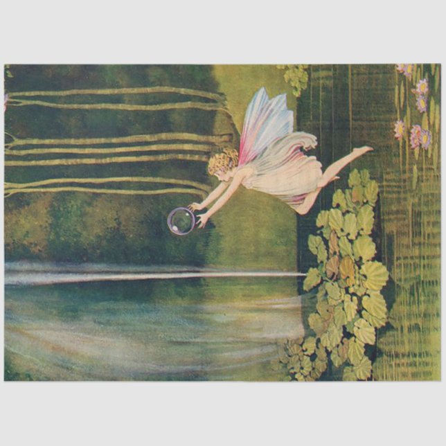 Fee mit Regenbogenblase Seidenpapier (Vorderseite)