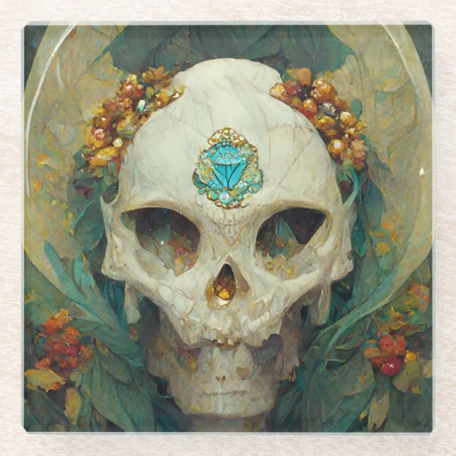 Fee Skull Fantasy Glasuntersetzer (Vorderseite)