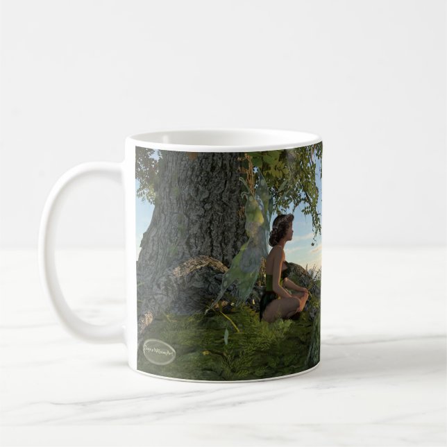 Fée sous l'arbre de vie Mug (Gauche)