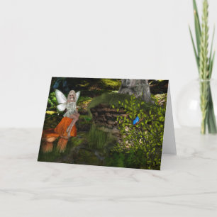 Fée sur un champignon Design 2 Carte de voeux