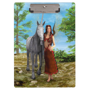 Fee und Einhorn Klemmbrett