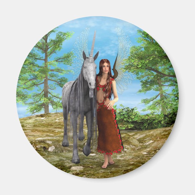 Fee und Einhorn Magnet (Vorne)