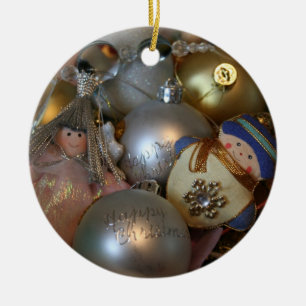 Fee-und Schneemann-Verzierung Keramik Ornament