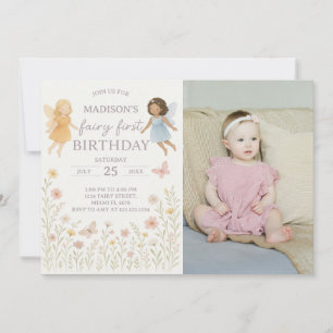 Fée Whimsical Invitation d'anniversaire
