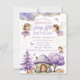 Fée Whimsical Invitation fête d'anniversaire