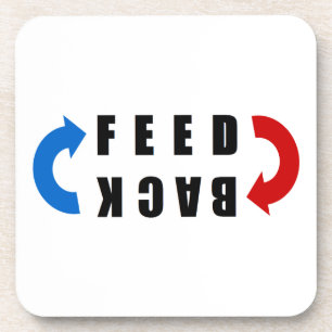 Feed back and blue untersetzer