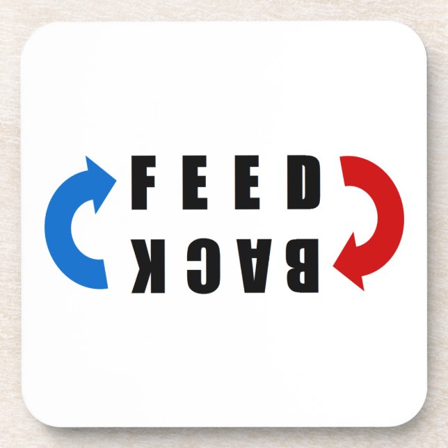 Feed back and blue untersetzer (Vorderseite)