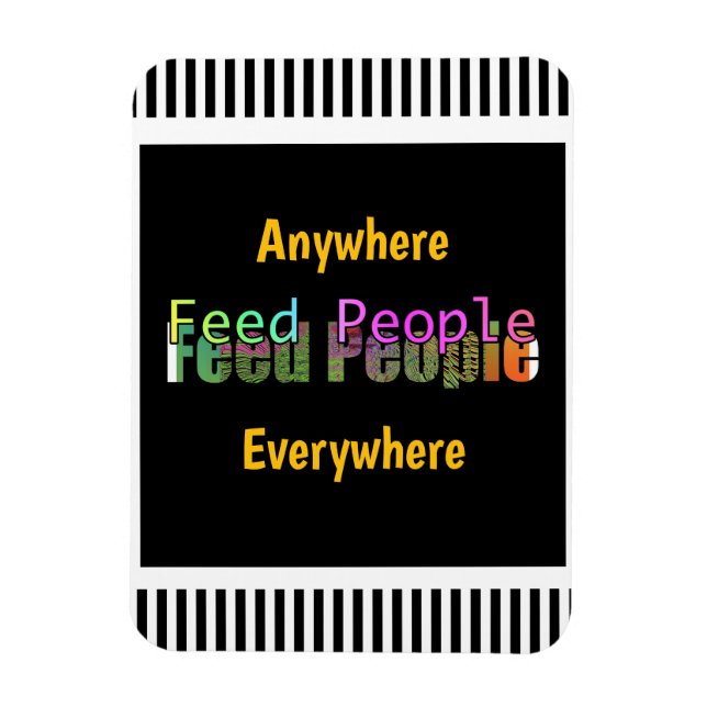 Feed People Refrigerator  Magnet (Vertikal)