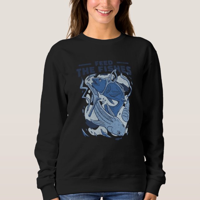Feed The Fishes Plastic Oceans Sustainability Vega Sweatshirt (Vorderseite)