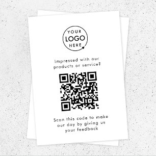 Feedback des Kunden   QR Code Business Review Begleitkarte